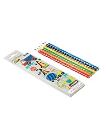 Floss & Rock Construction Pack of 6 Pencils - Multi Color