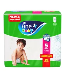 Fine Baby Diapers DoubleLock Technology  Size 5 Maxi 11–18kg Economy Pack - 26 diaper count