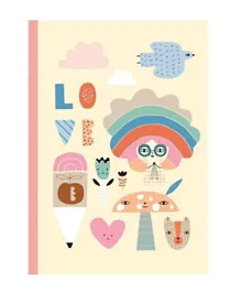 Petit Monkey Notebook Rainbow girl - 192 Pages