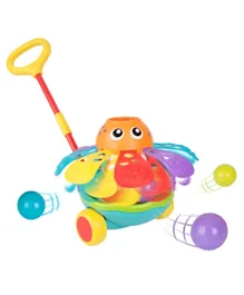 Playgro Push Along Ball Popping Octopus STEM Toy - Multicolors