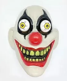 Brain Giggles Scary Clown Joker Mask - White