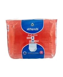 ATTENDS Pull-On Medium Size 8 Adult Diapers - 64 Pieces