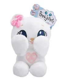Eolo Peekapets Bear Stuffed Plush Soft Toy White - 30 cm