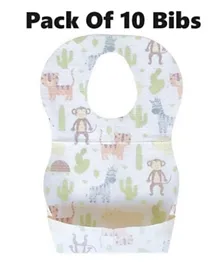 Cute 'n' Cuddle Disposable Bibs White - Pack of 10