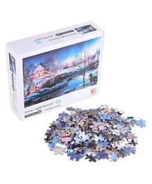 Jigsaw Puzzles Paper  Home Wall Decor  Snow Night Aurora - 1000 Pieces