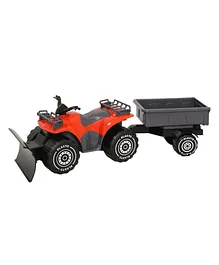 Plasto Quadbike With Trailer - Red