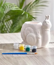 HomeBox Snail DIY Ceramic Flower Pot with Colors