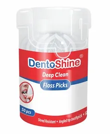 DentoShine Deep Clean Floss Picks - Pack of 50