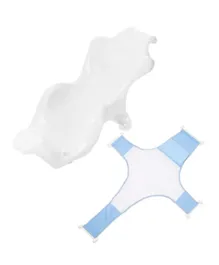 Star Babies Pack of 2 Bath Sling & Bath Support -White & Blue