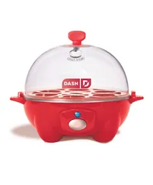 Dash Rapid Electric 6-Egg Cooker with Auto Shut Off and Accessories - Red, Easy Clean