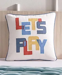 HomeBox Arcade Lets Play Printed Embroidered Cotton Filled Cushion