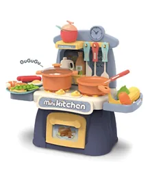 Beibe Good Mini Electronic Kitchen with 26 Accessories for Children - Grey