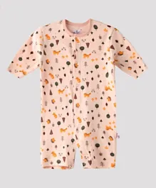 Smart Baby All Over Printed Romper - Peach