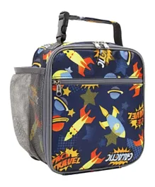 Snack Attack Insulated Lunch Bag Space Rocket - Blue