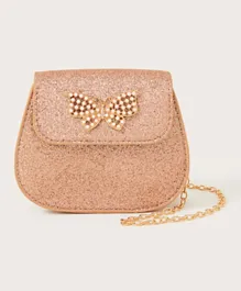 Monsoon Children Pearl Butterfly Glitter Bag Rose Gold - 4.3 Inches