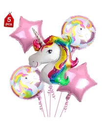 Party Propz Big Size Magical Unicorn Balloon Bouquet - Pack of 5