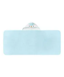 Tommee Tippee Splashtime Hug n Dry Hooded Towel Percy the Penguin Grofriend -  Blue