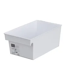 Hokan-sho Plastic Simple Wide Storage Container - White