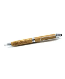 Onyx & Green 2 in 1 Stylus Pen made from Bamboo 0.7 mm Eco Friendly 1012 - Brown