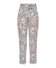 Only Maternity Floral Maternity Trousers - Stone Blue