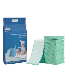 Cute 'n' Cuddle Disposable Changing Mats Green - 30 Pieces