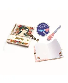 Djeco Oana Secret Notebook with Magic Pen - Multicolour