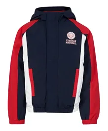 Franklin & Marshall Graphic Crest Windcheater - Navy Blue & Red
