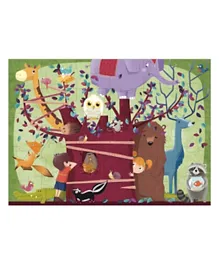 Sassi Animal Tree Book and Giant Puzzle- 60 Pieces