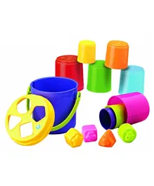 B'Kids Shape Sorting Stack N' Nest Buckets - Multicolour