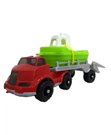 Pilsan Master Transport Truck With Ship - Red and Green
