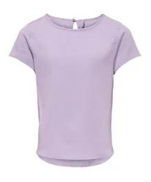 Only Kids Kog Scarlett Short Sleeves Top - Purple
