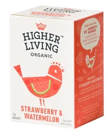 Higher Living Strawberry & Watermelon Tea Bags - Set of 15