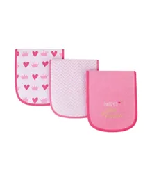 Hudson Childrenswear Quilted Terry Backed Burpcloths Daddy's Girl Pink - 3 Pieces