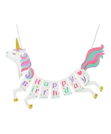 LAFIESTA Unicorn Happy Birthday Banner  Decorations - Set of 27 Pieces