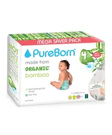 PureBorn Organic Tropic Value Pack Size 4 - 96 Nappies
