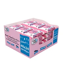 Cool & Cool Premium Baby Wipes Pack of 24 - 960 Pieces