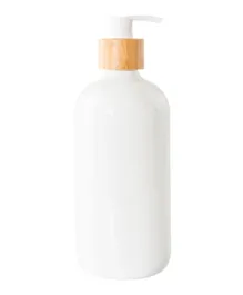Homesmiths Little Storage Glass Round White Pump Bottles - 500ml