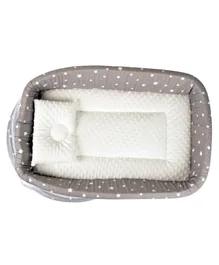 Little Angel Baby Bed with Comfy Paddings - Grey