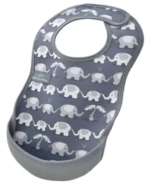 Bibetta Ultra Bib Elephant Pattern - Grey
