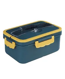 Eazy Kids Wheat Straw Leakproof Eco-Friendly Bento Lunch Box - Blue