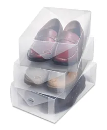 Whitmor Clear Men Shoe Boxes - Set of 3