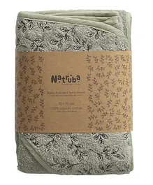 Natruba Muslin Baby Hooded Bath Towel - Green