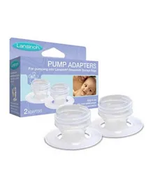 Lansinoh Breast Pump Bag Adapters, Silicone, Compatible with Most Pump Brands, 2-Pack Easy-to-Use & Clean for Efficient Milk Storage
