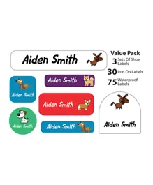 Ajooba My Labels Personalised Name Labels for Kids My Nursery Labels 019 - Pack of 108