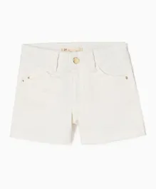 Zippy Twill Shorts - White