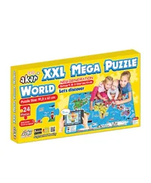 Akar Toys Jagu Mega World Puzzle - 24 Pieces
