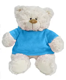 Fay Lawson Cream Bear with Velour Hoodie Blue- 38 cm