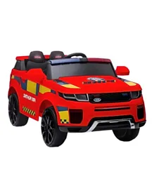 سيارة كهربائية شكل جيب الشرطة من مايتس للأطفال للركوب - أحمر