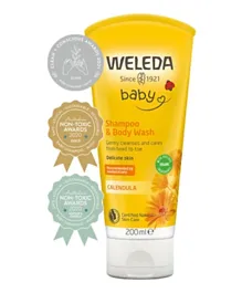 Weleda Calendula Body Wash & Shampoo - 200ml