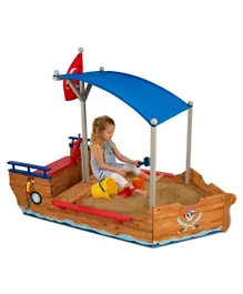 KidKraft Wooden Pirate Sand Boat - Brown